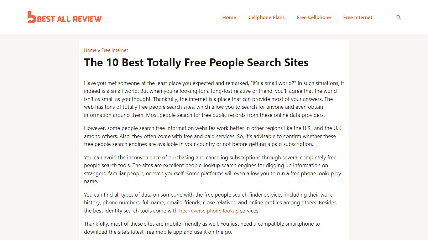 The 10 Best Totally Free People Search Sites - Best All Review